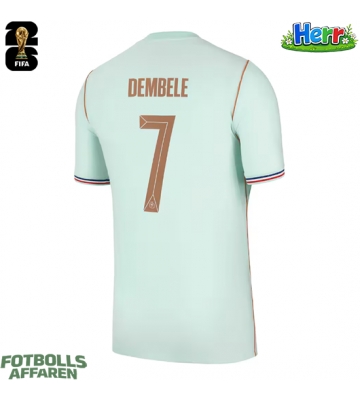 Frankrike Ousmane Dembele #7 Bortatröja VM 2026 Kortärmad